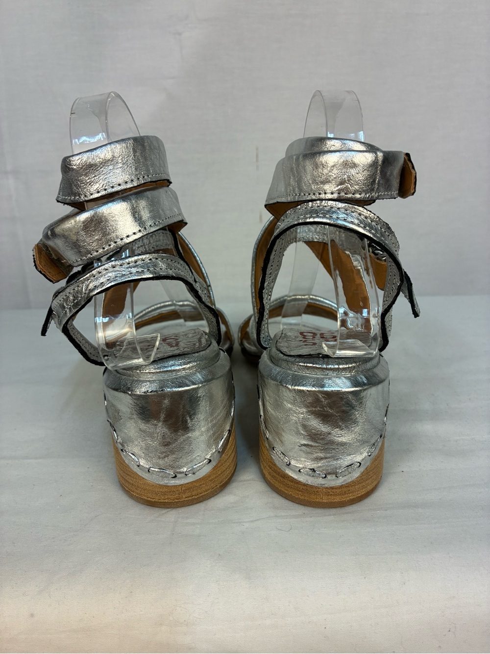 A.S.98 Mack Wrap Sandal in Silver Metallic 6 - Picture 4 of 8